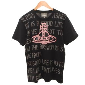 Tシャツ 半袖 オーブプリント ロゴ 44 黒 ブラック ピンク /JS GY18