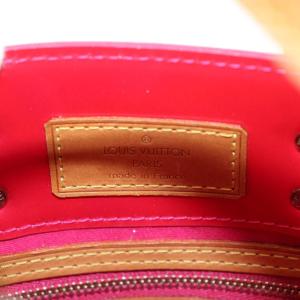 LOUIS VUITTON リードPM モノグラム ヴェルニ ハンドバッグ ピンク M91221