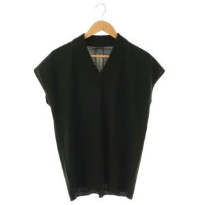 22FW STROBEcollection ウールVネックニット カットソー ノースリー XXL ブラック
