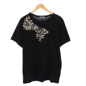 Tシャツ カットソー 半袖 プリント 3 黒 HY-T04-073 /KH