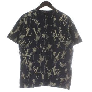 LV リーフディスチャージ Tシャツ M ネイビー ベージュ