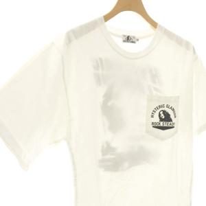 HYSTERIC GLAMOUR Tシャツ カットソー プリント XS ホワイト ブラック 02171CT09 /CX GY03