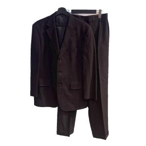 スーツ セットアップ ジャケット シングル パンツ スラックス AB6 黒 ブラック GY99