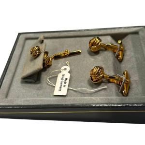 dunhill カフスボタン ネクタイピン セット ゴールドカラー GY99