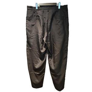 Yohji Yamamoto POUR HOMME 26SS パンツ シルク 2 ブラック HK-P25-44