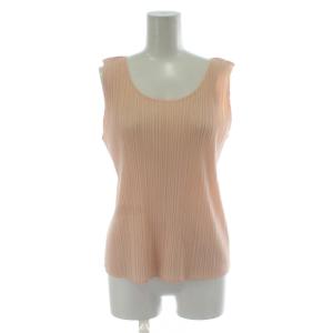 タンクトップ 3 ピンク ノースリーブ プリーツ Uネック PP13-JK124 /PP GY40