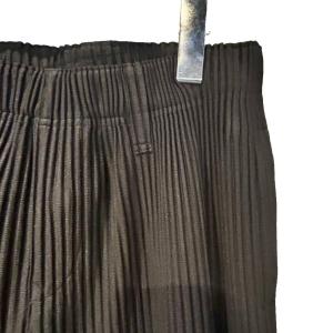HOMME PLISSE ISSEY MIYAKE ワイドパンツ プリーツ加工 2 ブラック HP63JF20