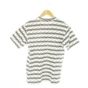 COMME des GARCONS SHIRT リピート グラフィック バインダーネック Tシャツ 半袖 コットン 総柄 S 白 ホワイト S18105