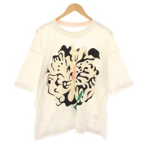 IKKO TANAKA Tシャツ カットソー 半袖 花柄 2 白 ホワイト RT36JK251 /AN30