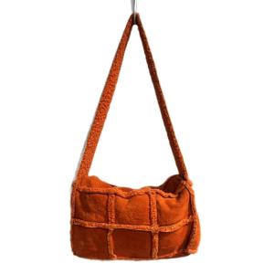 CHANEL ショルダーバッグ 2.55 チョコバー ムートン ワンショルダー オレンジ