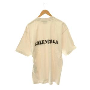 BALENCIAGA 764235 24SS STENCIL TYPE ダメージTシャツ XS